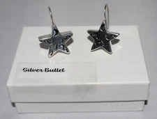 Silpada Sterling Silver Vintage Chunky Star Hook Dangle Earrings W0130
