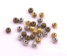 100Pcs Antique Silver Round Spacer Beads Jewelry Findings 6MM K3024