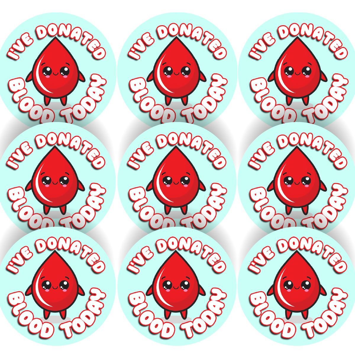 144 I've Donated Blood Today 30mm NHS Bravery Reward Stickers for Nurses Doctors