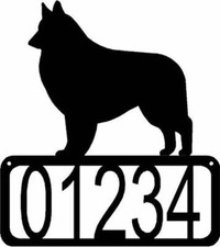 Belgian Tervuren Dog House Address Sign - Made in USA