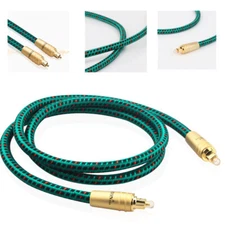 TOSlink Optical Digital Cable Audio Lead Gold Plated Plug Fiber Wire Signal Cord