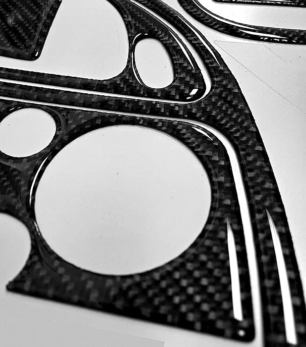 Kit de molduras de tablero de fibra de carbono real interior para Mitsubishi Eclipse Coupe 1995-1999 Foto 3 de 4