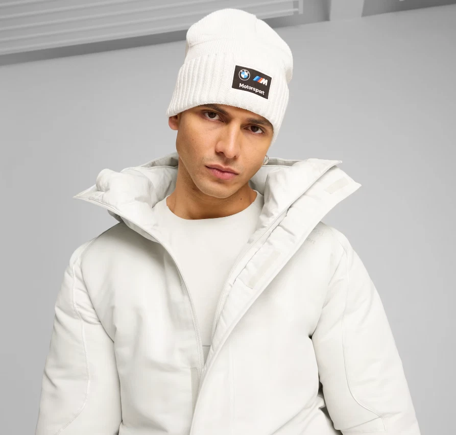 Gorra de invierno blanca con puño clásico BMW M Motorsport para hombre - Puma Original Foto 4 de 4