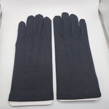 Vintage Black Nylon Driving Gloves Light Weight Snap Wrist In Original Packaging