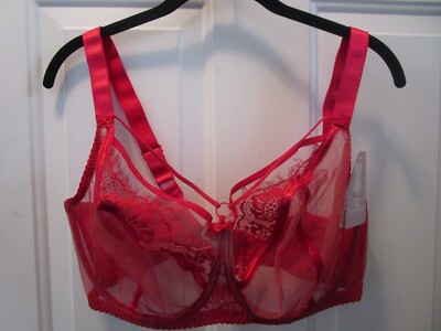 GORSENIA PARADISE FULL CUP UNDERWIRE BRA IN RED SIZE 85I (EUR)/ 38G (US)   NEW