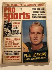1966 Pro Sport GREEN BAY Packers PAUL HORNUNG Can He Come Back Twice? NO LABEL