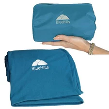 BlueHills Ultra Compact Travel Blanket PillowAirplane Traveling Essential Pea...