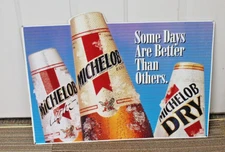 Michelob w/ Light & Dry Bottles Metal Sign - Beer Advertising - Man Cave 18X25