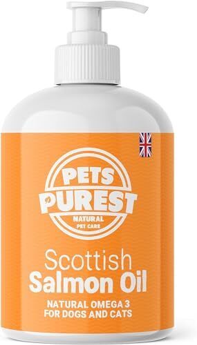 Pets Purest 100% Naturel Écossais Huile de Saumon. Omega 3 6 9 Supplément Barf d - Afbeelding 1 van 5