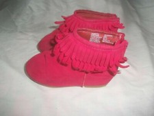 GIRLS GARANIMALS PINK FRINGE LINED ZIP FALL WINTER BOOTIES BOOTS SHOES TODDLER 5