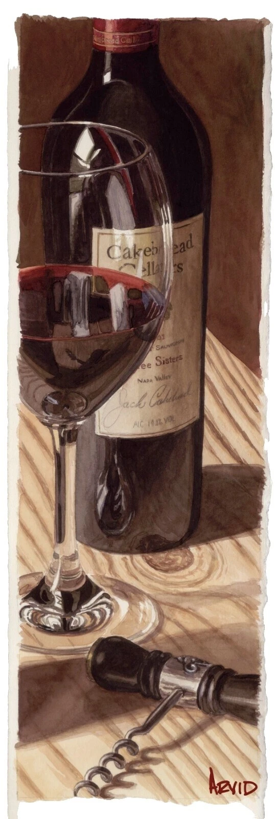 Realismo Papel Impresiones artísticas de vino