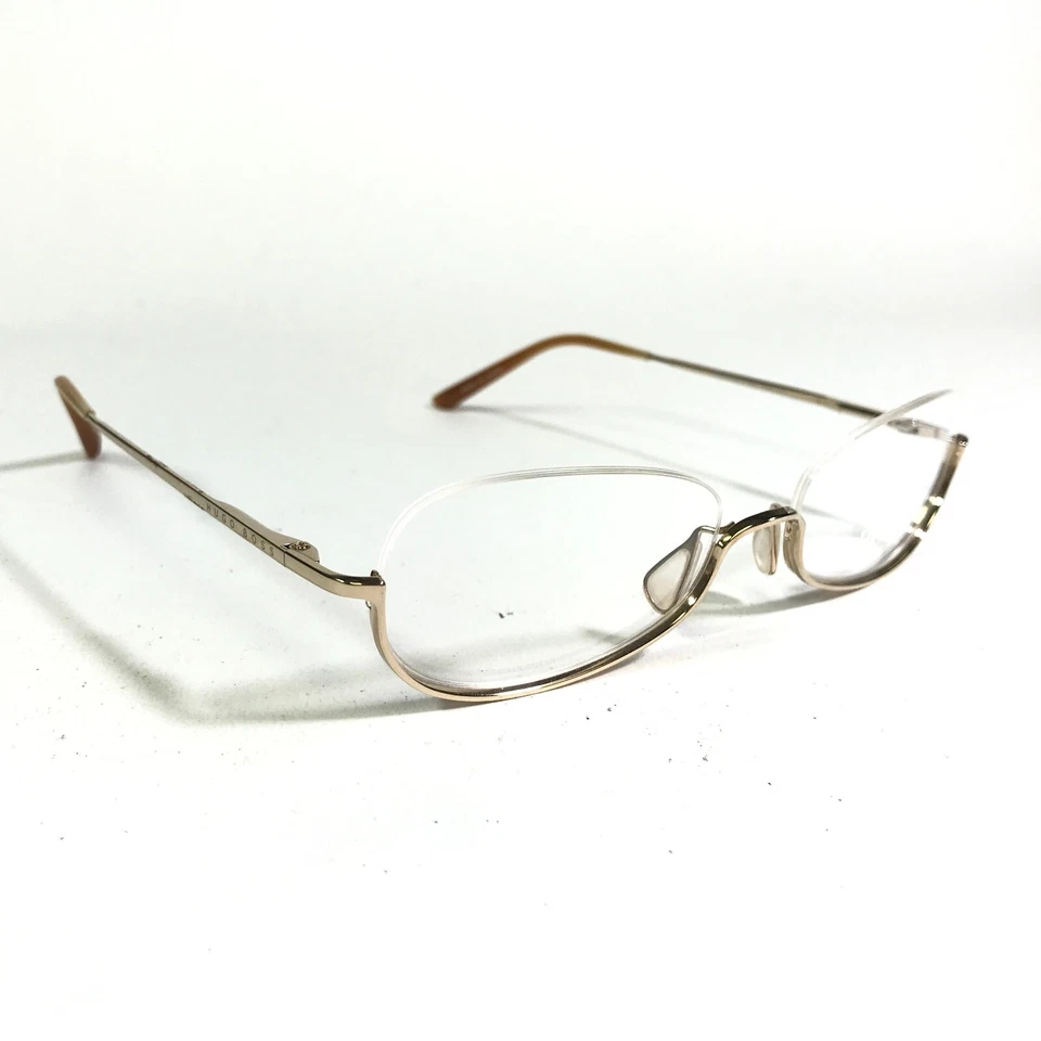 Monturas de gafas Hugo Boss HB11501 WG doradas redondas media borde 51-18-140 Foto 2 de 4