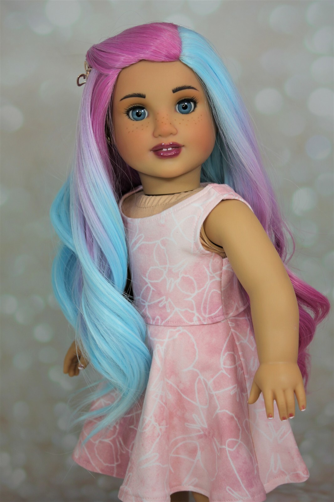 american doll rainbow hair