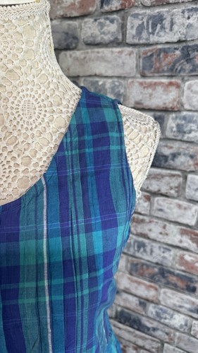 Vintage Women’s Style Report 100% Cotton Check A-Line Shirt Dress Size UK 12 - Picture 2 of 10