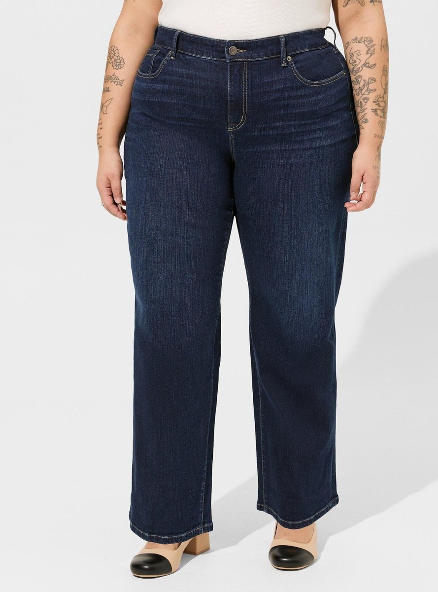 plage tailord big ジレ 36 Torrid Perfect Wide Leg Vintage Stretch Mid-Rise Jean Blue 16