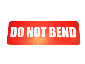 50 1x3 DO NOT BEND Labels Stickers