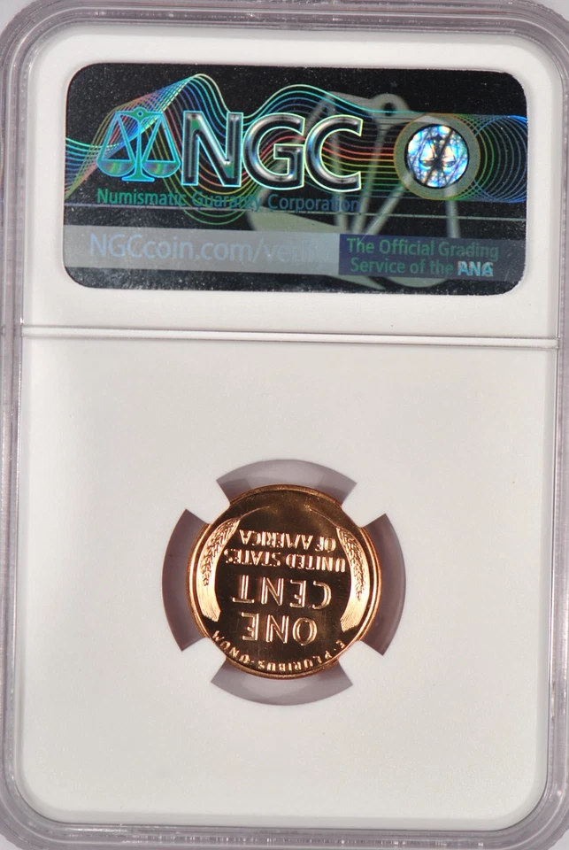 1954 Lincoln Wheat Cent Proof NGC PF 69 RD CAMEO PR69RD CAM TOP POP Coin 1C - Image 2 of 2