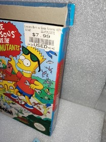 I Simpson Bart vs The Space Mutants NES scatola, manuale, solo inserti - senza gioco.