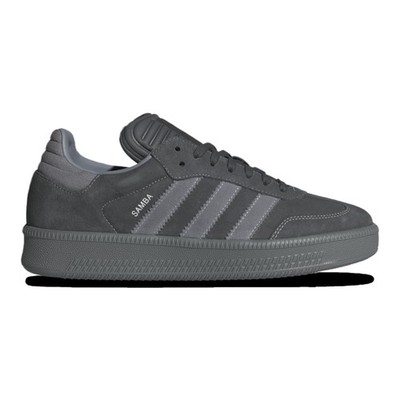 Adidas Originals Samba XLG Mens Retro Leather & EVA Platform Sneaker - Grey/Grey