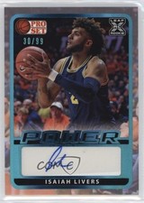 2021-22 Leaf Pro Set Power Platinum Spectrum Foil 30/99 Isaiah Livers Auto 02v3