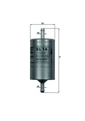 NEU - Mahle KL14 Kraftstofffilter FüR Alfa Romeo Autobianchi CitroËN FSO Geely-image