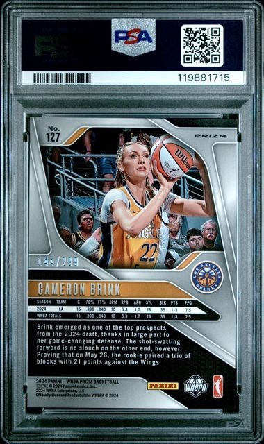 🔥🔥🔥PSA 10🔥🔥🔥2024 Prizm WNBA Red Pulsar CAMERON BRINK Rookie Card #127 view 2