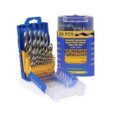 Fisch Chrome Vanadium Brad Point Wood Drill Bit Set 29-piece 1168211