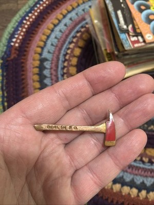 VTG Berlin F. D. Firemen s Axe Miniature Copper And Enamel 
