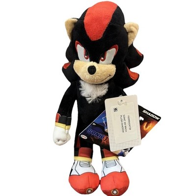 Sonic 3 Movie Shadow Plush 9 Inch Jakks Pacific Hedgehog Toy New Tag Authentic