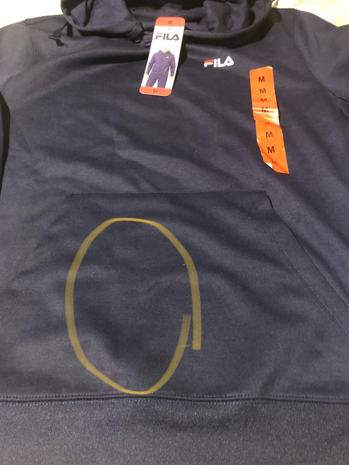 FILA FELPA CON CAPPUCCIO UOMO PERFORMANCE (NAVY M