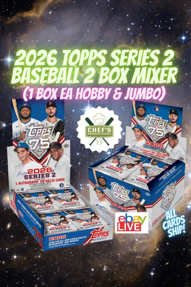 2026 TOPPS SERIES 2 BASEBALL 2 BOX MIXER (1EA HOBBY & JUMBO) BREAK #19