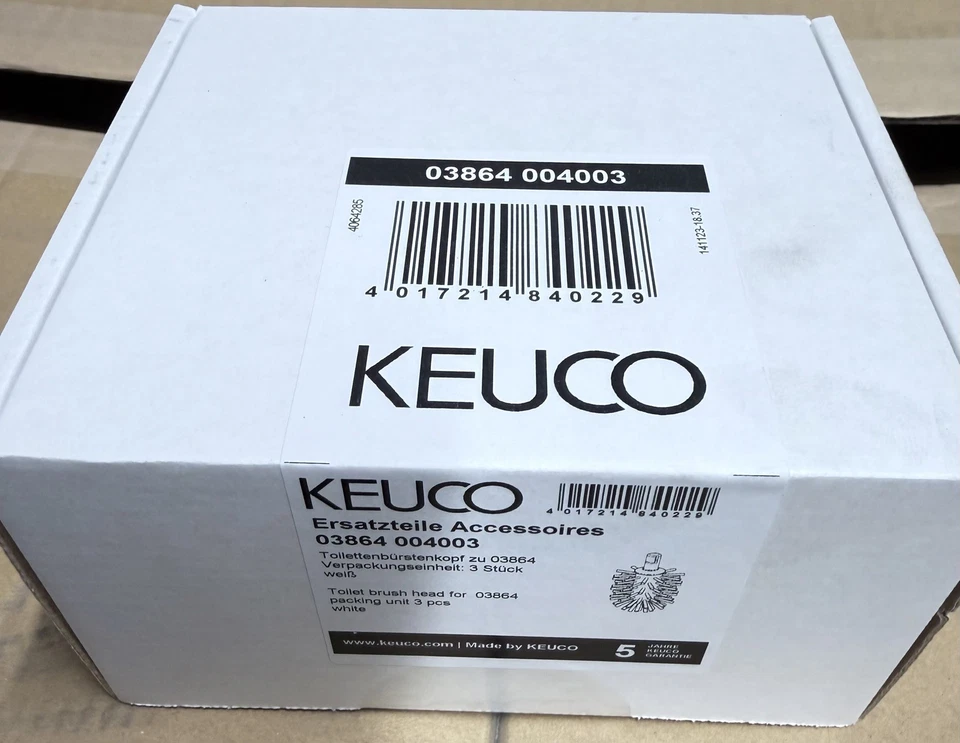 3 Stück Set Keuco WC Ersatz-Bürstenkopf - Klobürste Toilettenbürste 03864 - Bild 3 von 4