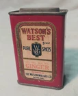 Vintage Watsons Best Brand Ginger Spice Tin Salina Kansas Grocery Store