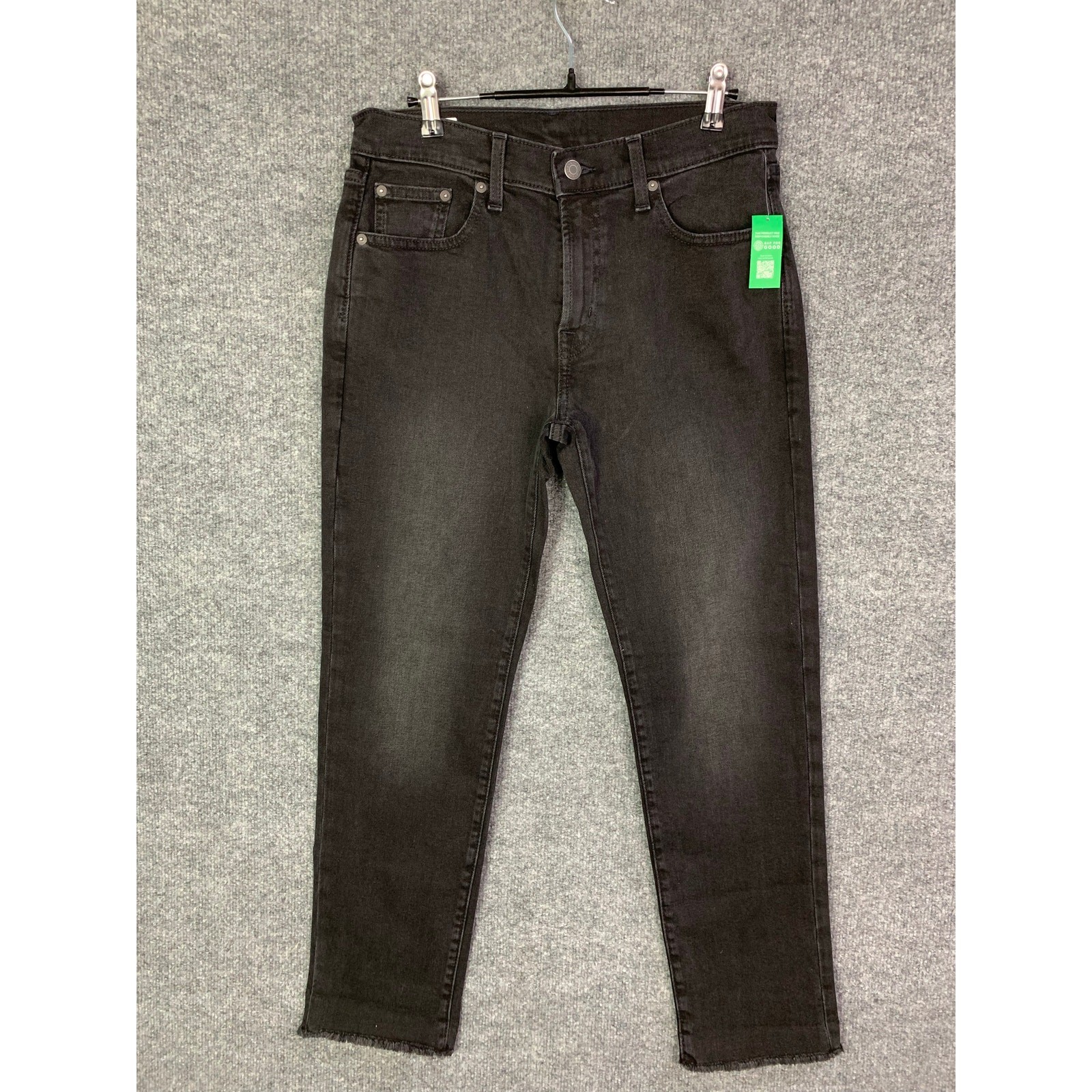 Women's Faded Black Mid Rise Girlfriend Jeans Size 26