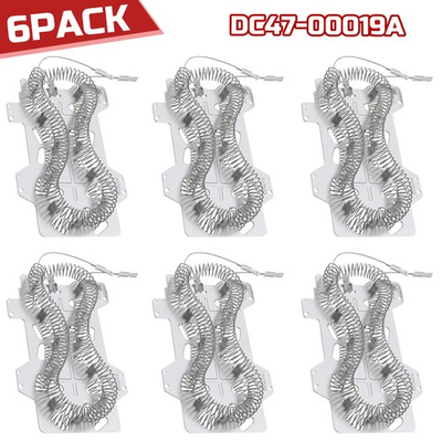 #ad #ad 6 Pack DC47 00019A Dryer Heater Heating Element replacement for Maytag Samsung $67.99