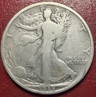 1918 50C Walking Liberty Half Dollar. Free Shipping