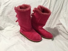 UGG Australia Bailey Bow Tall Cerise Size Youth 6 1007309