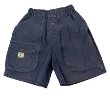 Vtg Tommy Bahama Womens Sz S Shorts Cargo Hiking High Rise Blue Gray 100 Cotton