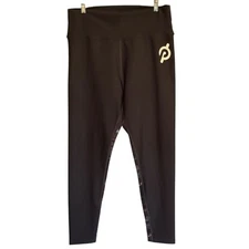Peloton Logo Black High-Waisted Leggings Polyester/Spandex Blend Womens Size XXL