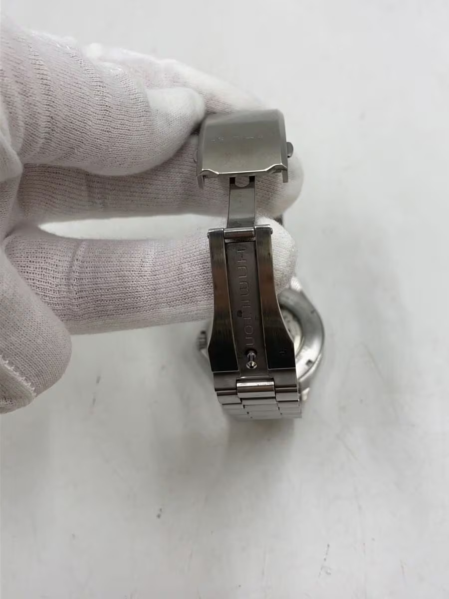 HAMILTON Automatic Watch Analog Stainless BLK SLV SS H765650 Khaki Date with Lin image 5