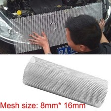 Universal Silver Grille Mesh Cover Aluminium Racing Car Tuning Grill Net 40x13