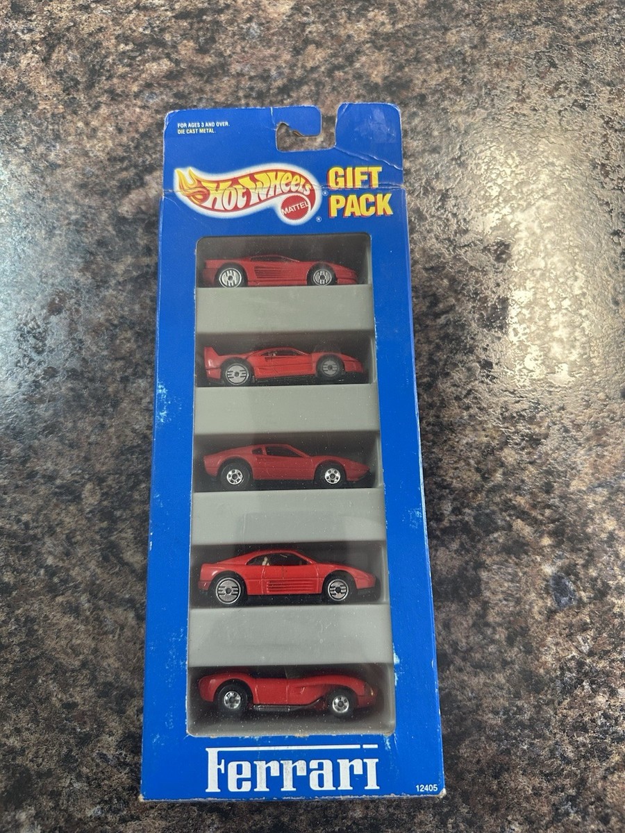HOT WHEELS 1993 FERRARI 5 PACK GIFT SET ALL RED 12405 New in