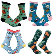 Womens Cute Animal Socks Bundle 4 Pack Socks With Funny Graphics for Ladies