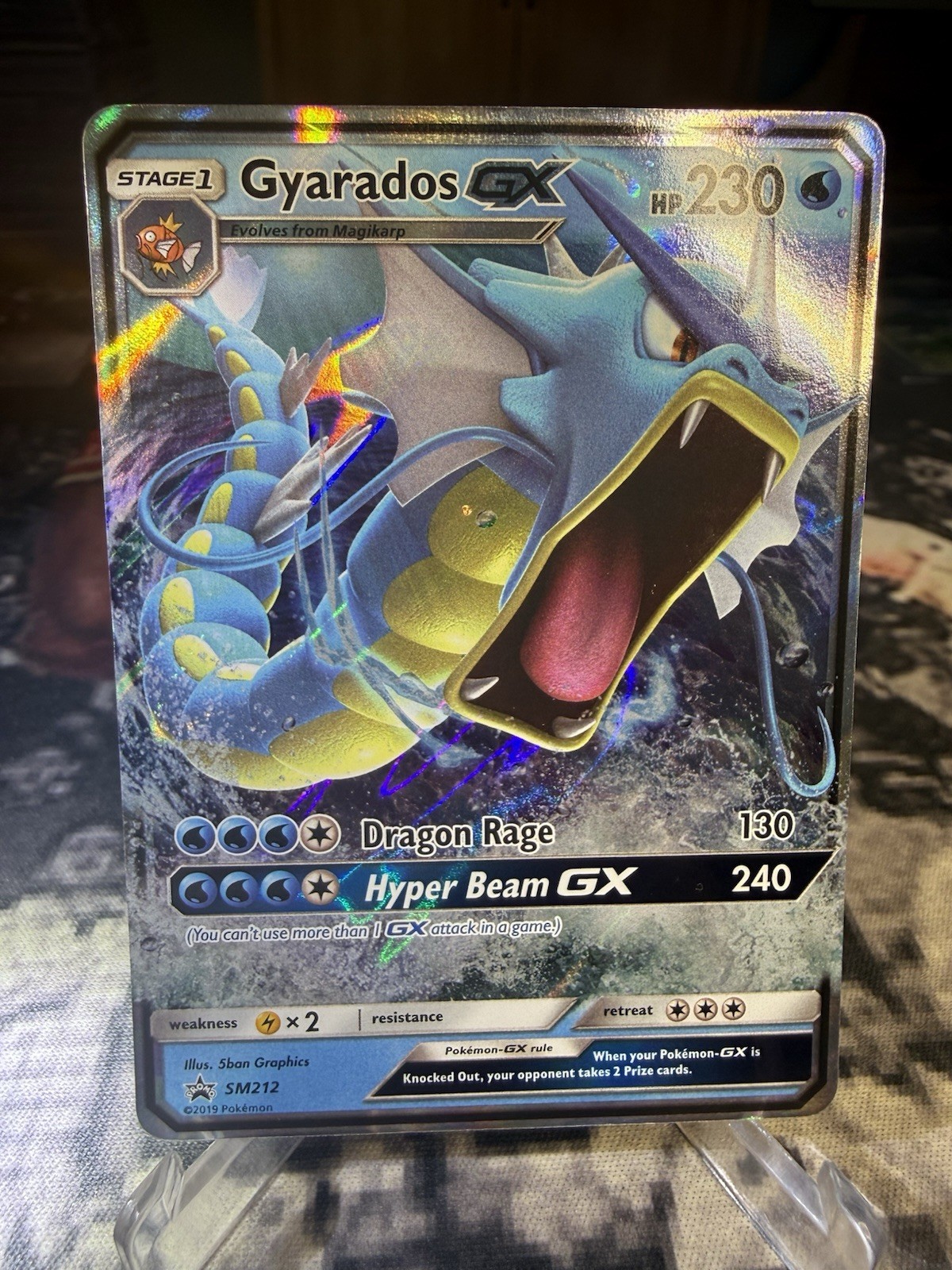 1x NM-Mint Gyarados GX - SM212 - SM Black Star Promo Pokemon SM Promos