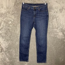 Duluth Women Daily Denim Dark Workwear Mid Rise Stretch Slim Straight Jean 8