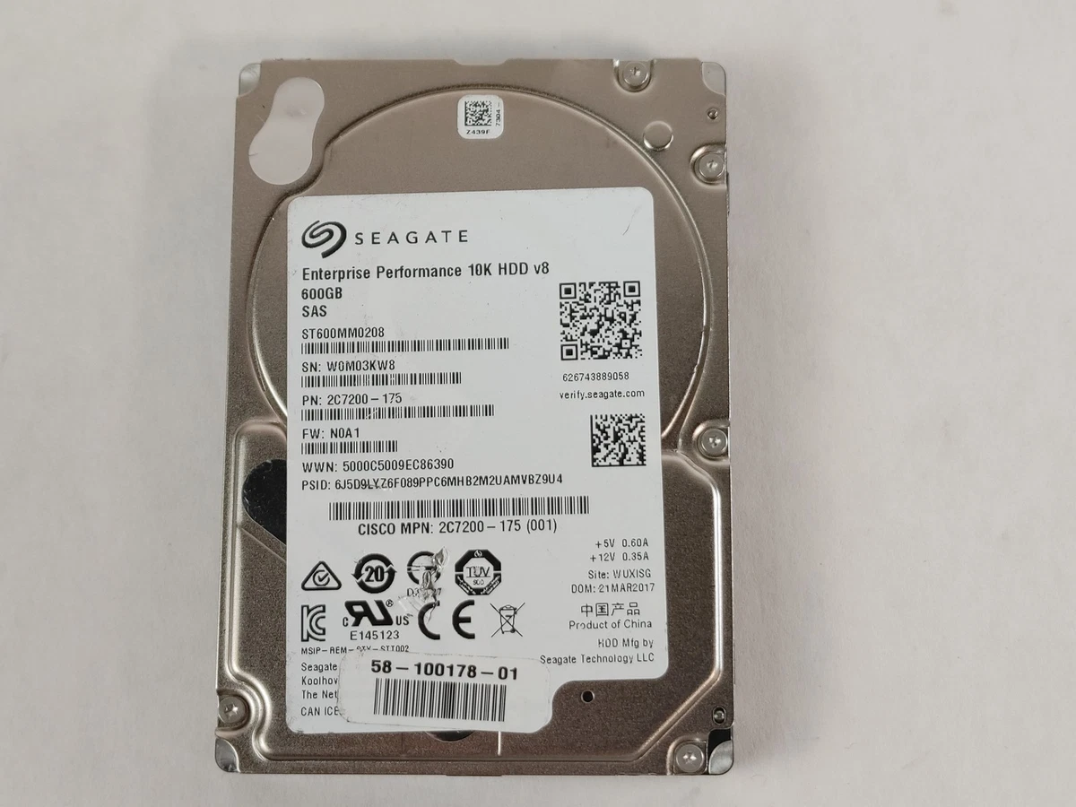 Seagate 2.5 in Form Factor Internal Hard Disk Drives 600 GB