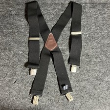 Hold-Up Suspenders Co. Black Y-Back Suspenders USA Made 5101YG Clips EUC