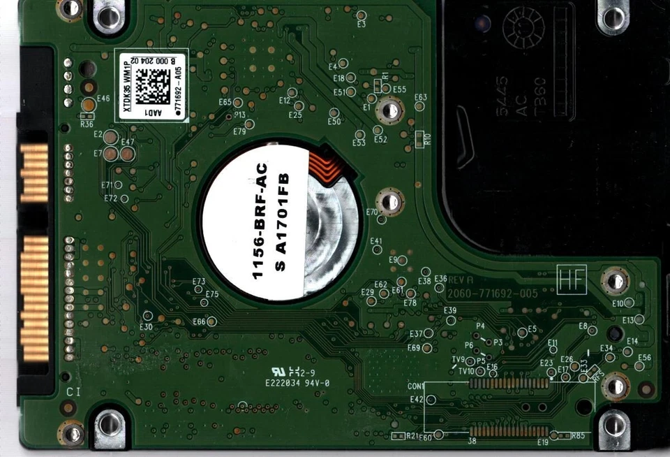 WD10TPVT-00U4RT1 S/N: WXP1E DCM: EBBT2BNB WESTERN DIGITAL 1TB THAILAND AUG 2011 - Image 2 of 2