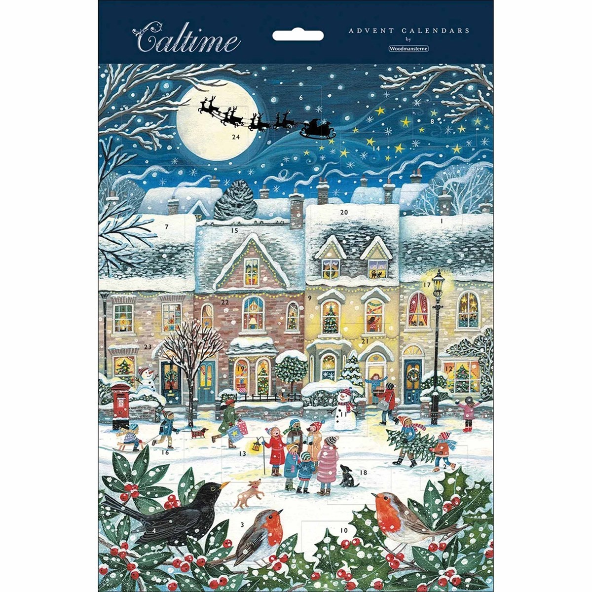 Christmas Carols in the Village Portrait Traditional Advent Calendar, Gift