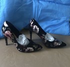 CHRISTIAN SIRIANO Black Floral Pointed Toe High Heel Pump Shoes Size 8 NEW — photo 5